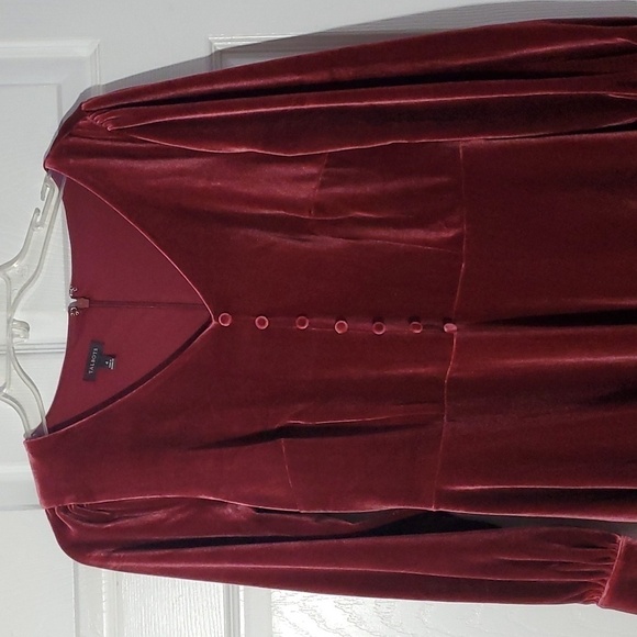 NEW Talbots Holiday Velour Fit & Flare Dress 4 - Picture 3 of 7